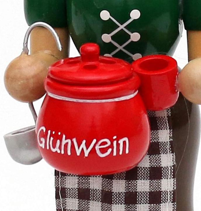 Immagine prodotto Wichtelstube-Kollektion Räucherfigur Glühweinfrau mit dampfendem Glühweintopf, Tasse & Schöpfkelle