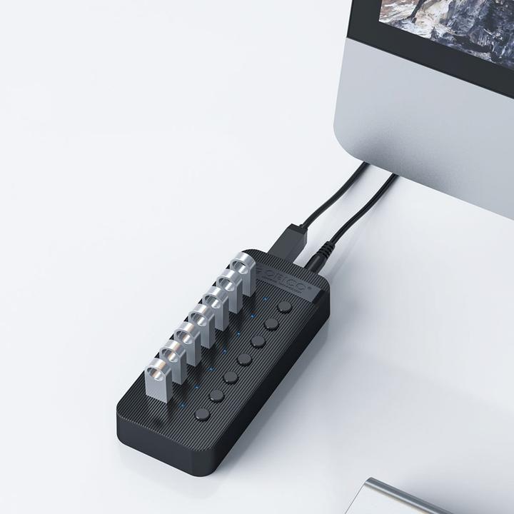 Image du produit Orico Converter CT2U3-13AB 13x USB-A 3.0 Hub with Switches - Black (USB-A, 13 ports)