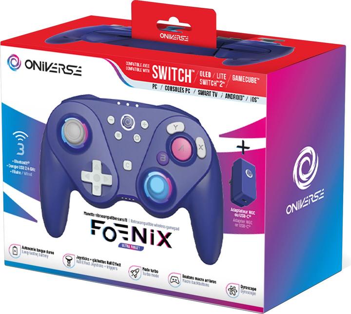 Actual product image Oniverse Foenix Wireless Controller, purple, Switch / Switch 2 (Android, iOS, PC, Switch, Switch 2, Switch Lite, Switch OLED, Wii)