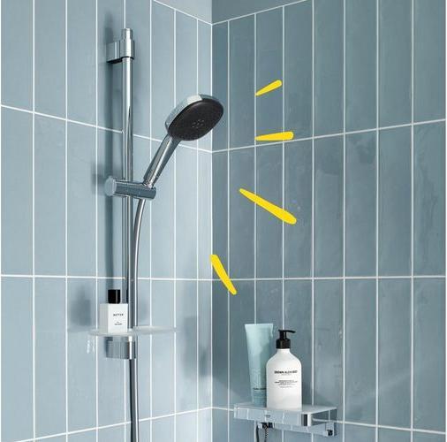 Produktbild Grohe Vitalio Comfort 110 QuickFix Brausestangenset, kleben oder bohren, Länge 600mm, 3 Strahlarten, wasse