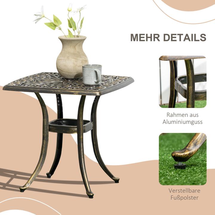 Image du produit Outsunny Table d'appoint avec trou pour parapluie