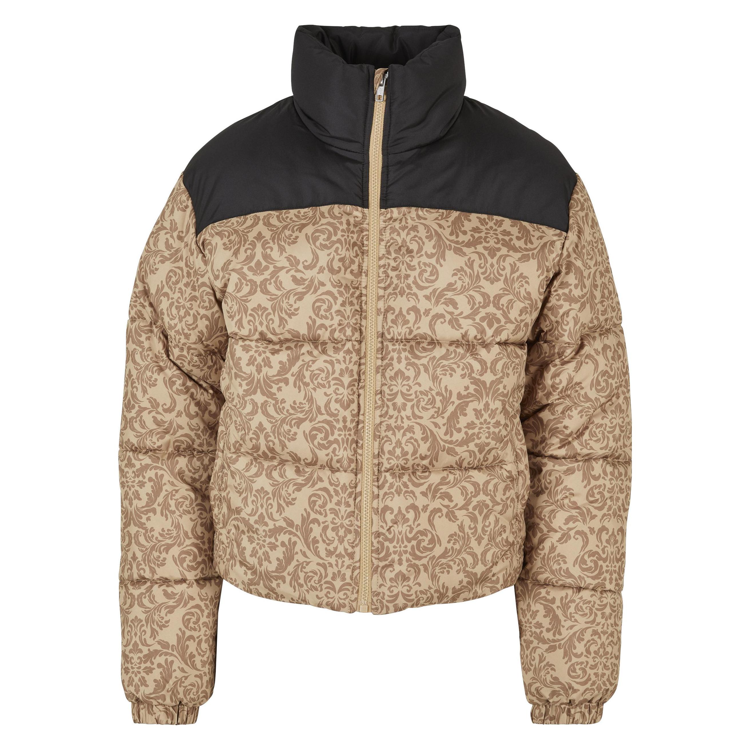 Urban Classics, Damen, Winterjacken, Aop Retro, Beige, (M)
