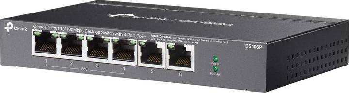 Produktbild TP-Link OMADA 6-PORT 10/100 MBPS DESKTOP SWITCH WITH 4-PORT POE (6 Ports)