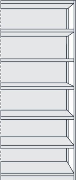 Produktbild Kerkmann Anbau-Regal Progress 500, 7 B”den, (H)2.250 mm