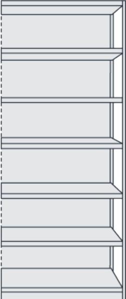 Actual product image Kerkmann Progress 500 add-on shelving, 7 B "den, (H)2,250 mm