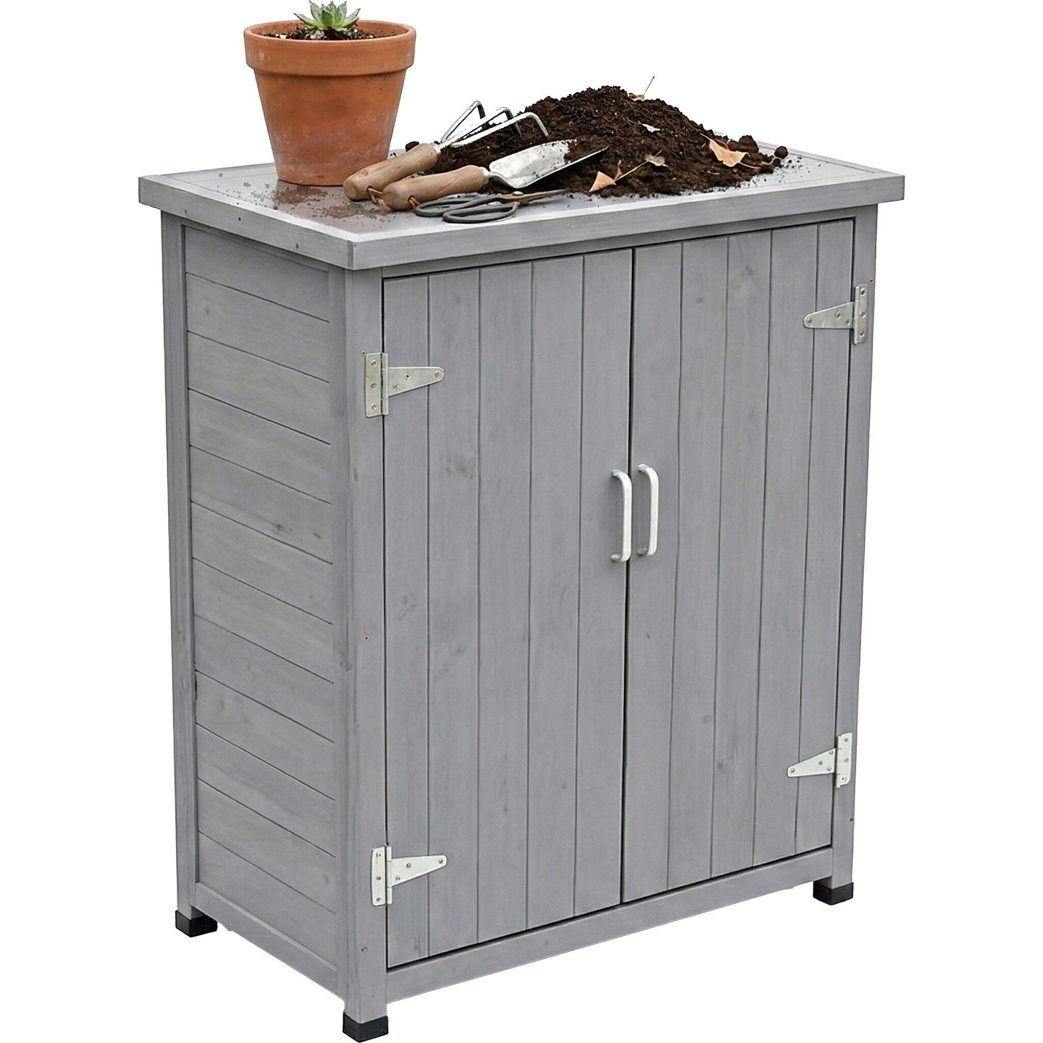 Relaxdays, Casetta da giardino + Armadio da giardino, Banco da giardinaggio