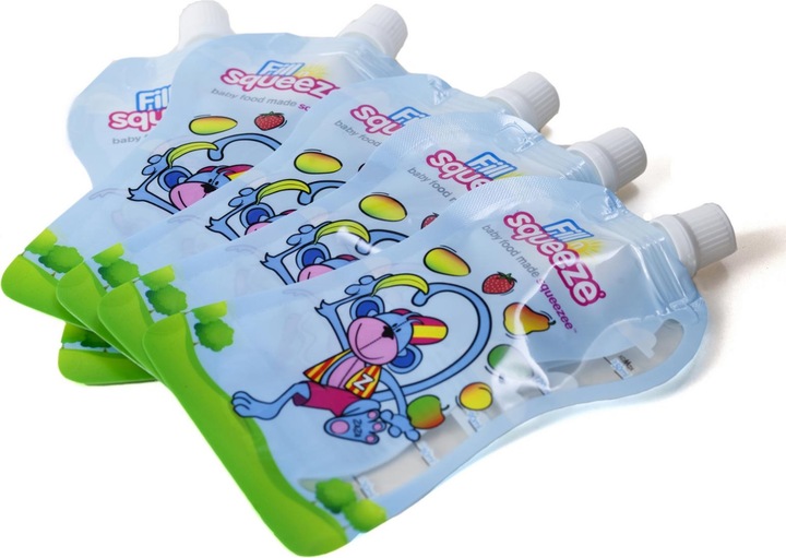 Actual product image Fill'n'Squeeze Refill Pouchys