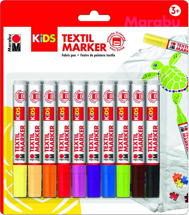Marabu Textilstift KiDS (Mehrfarbig, 10 x)