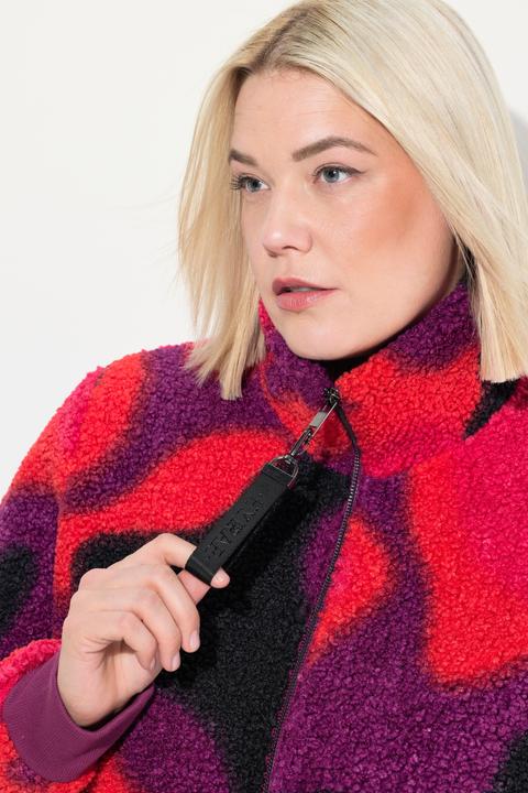 Actual product image Ulla Popken Abstract Print Zip Fleece (42, 44)