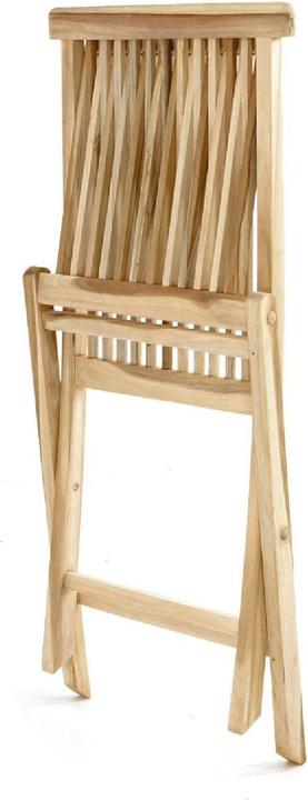 Produktbild VCM Gartenmöbel Sitzgruppe Garnitur Tisch achteckig Ø60cm Teak Holz natur (46 cm)