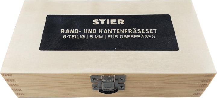 Immagine prodotto Stier Set di frese bordatrici e rifilatrici 6 pezzi 8 mm per fresatura verticale