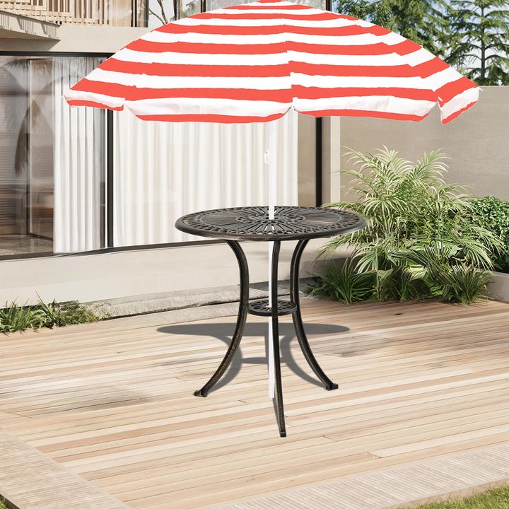 Produktbild Relaxdays Runder Gartentisch mit Schirmloch (60 x 65 cm)