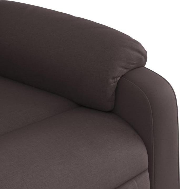 Actual product image vidaXL Recliner with stand-up aid Electric TV armchair Dark brown fabric