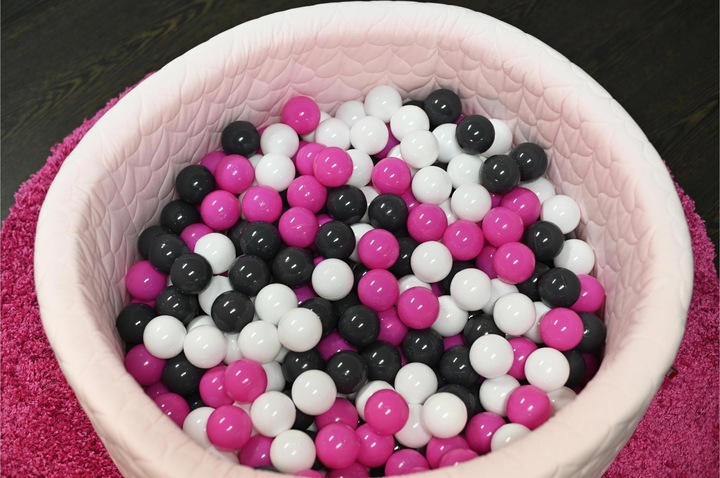 Actual product image Knorrtoys Ball pool soft - "Cosy heart rose" - 300 balls cream/grey/rose (approx. 6cm diameter)
