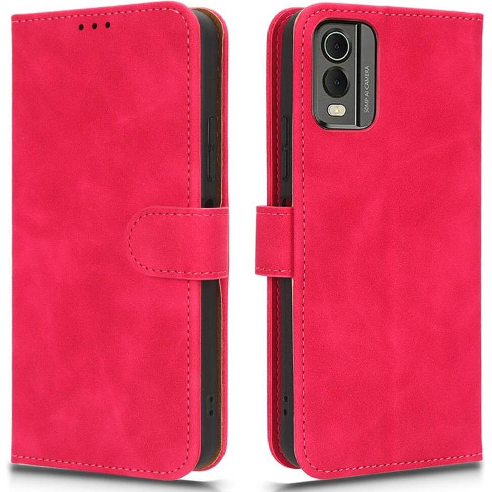 Cover-Discount Nokia C32 - Etui in Wildleder Optik rot (Nokia C32), Smartphone Hülle, Rot