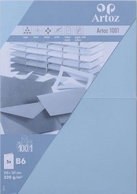 Produktbild Artoz 1001 Karten B6 pastellbl (B6, 220 g/m², 5 x)