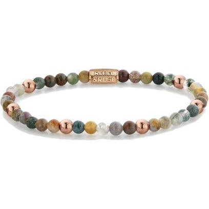 Rebel, Armschmuck, Rose - Playful bead bracelet Indian Summer RR-40083-R - Dimension: 17.5 cm - M, (17.50 cm)