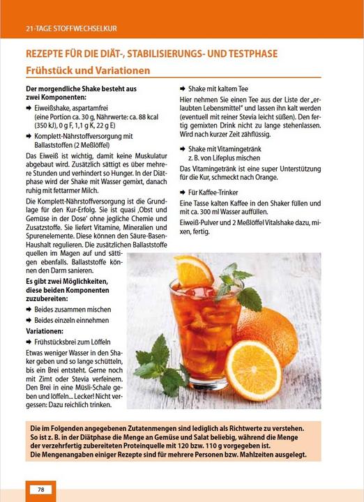 Nutritional values and ingredients Die 21-Tage Stoffwechselkur - das Original- (German Edition) (German, Christian Mörwald, Rudolf Binder, Arno Schikowsky, 2014)