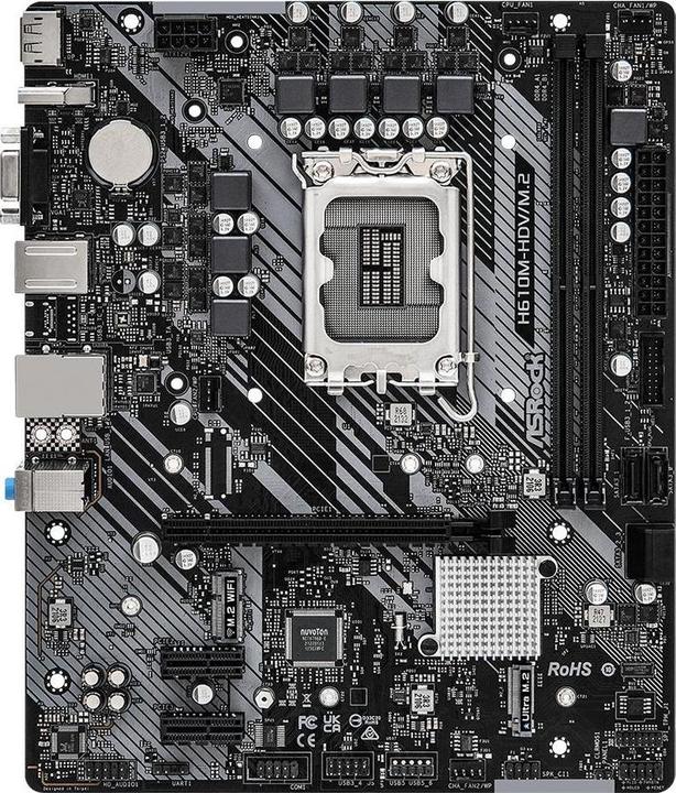 Produktbild AsRock H610M-HDV/M.2 R2.0 (LGA 1700, Intel H610, mATX)