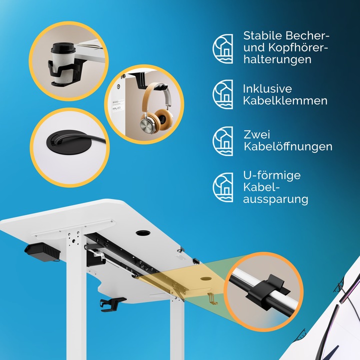 Actual product image Casaria Scrivania regolabile in altezza