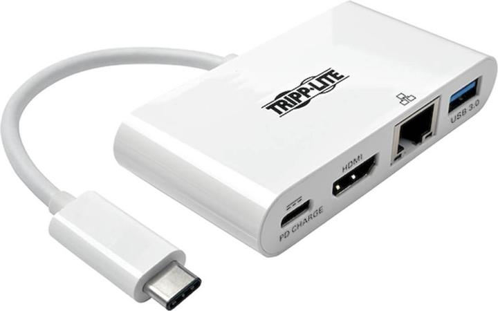 Actual product image Eaton USB-C Multiport Adapter - HDMI USB 3.0 Port GbE 60W PD Charging HDCP White (USB-C)