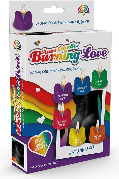 Spencer & Fleetwood Rainbow Burning Love anus candles (6 Stk.)