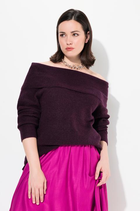 Produktbild Ulla Popken Pullover, Schulterausschnitt, Langarm, weicher Feinstrick (50, 52)