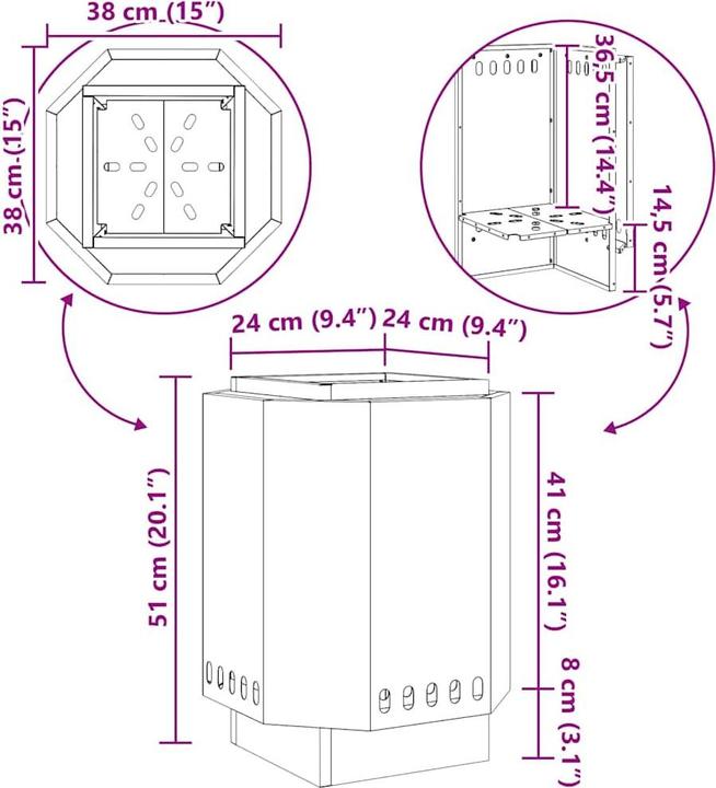 Immagine prodotto vidaXL Feuerstelle (38 cm)