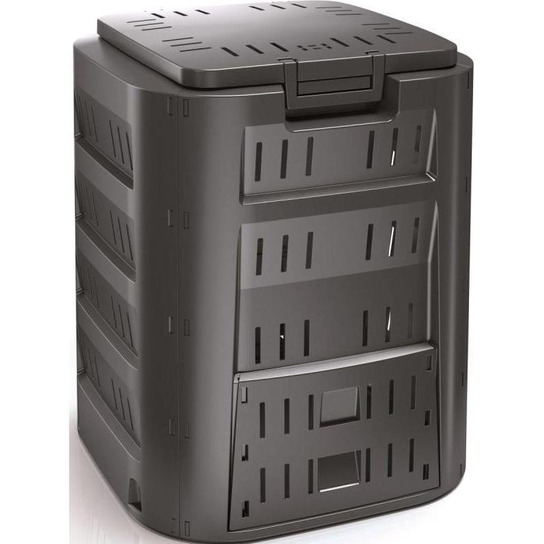 Prosperplast, Compostiera + sacco da giardino, Bidone per compost Compogreen, 320L (320 l)