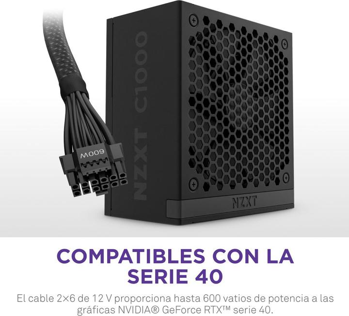 Image du produit NZXT ATX 3.1 1000 Watt 80 Plus Gold Mod (1000 W)