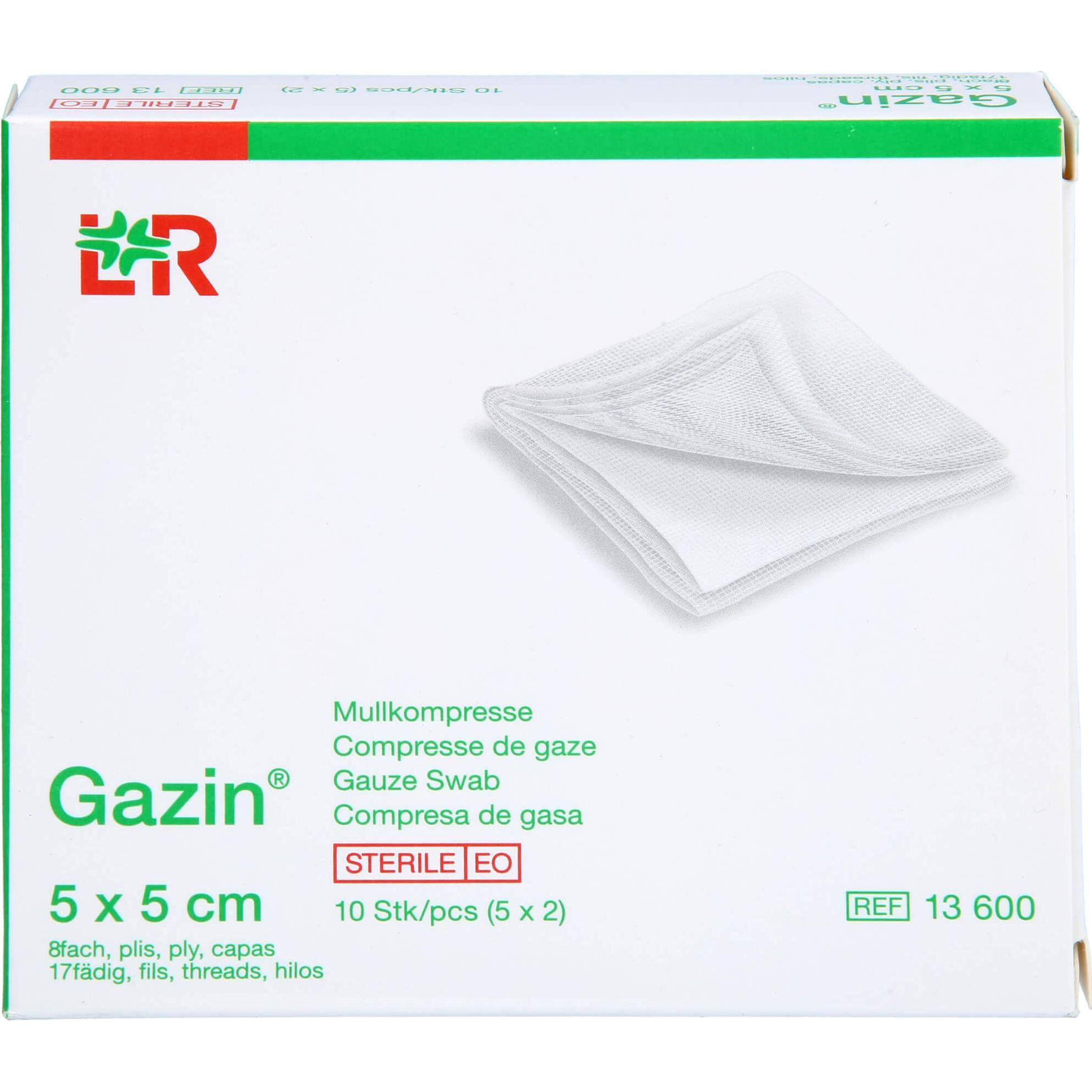 Thumbnail - Gazin, Verbandsmaterial, Mullkompressen 8-fach 17fädig