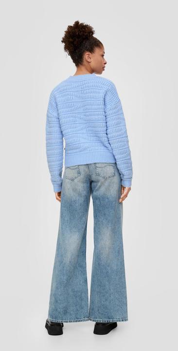 Produktbild s.Oliver Strickpullover Strickpullover mit Musterstruktur (S, XS)