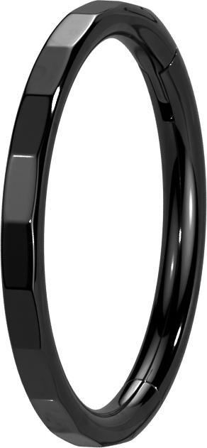 Actual product image Star Piercing Micro segment ring hinged black broken edges (without brass, Titanium)