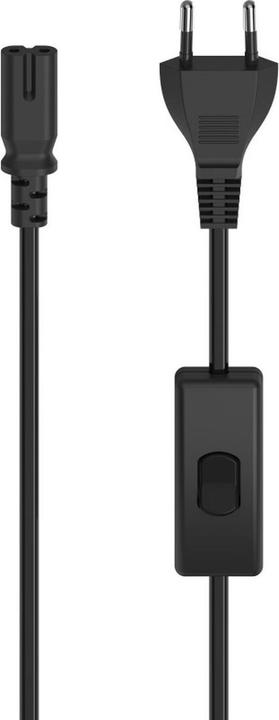 Produktbild Hama Netzkabel mit Eurostecker 2-Pin-Stecker Doppelnut (2 m)
