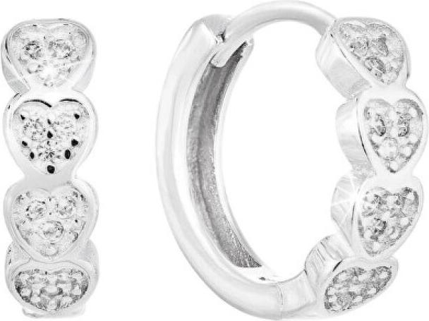 Produktbild Evolution Group Silver round earrings with hearts 11323.1 (L) (Silber)