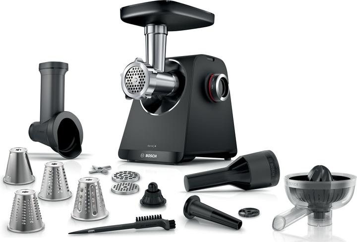 Actual product image Bosch Hausgeräte Series 4, Food mincer, MultiPower Series 4, 1900 W, Black, Black, MFWS450B