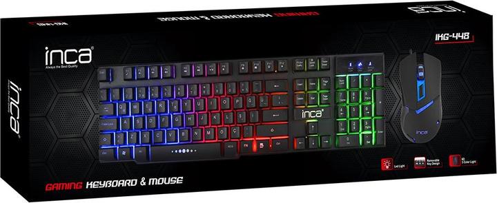 Actual product image Inca Gaming keyboard IKG-448 incl. mouse, RGB, German layout retail (Germany, Cable)