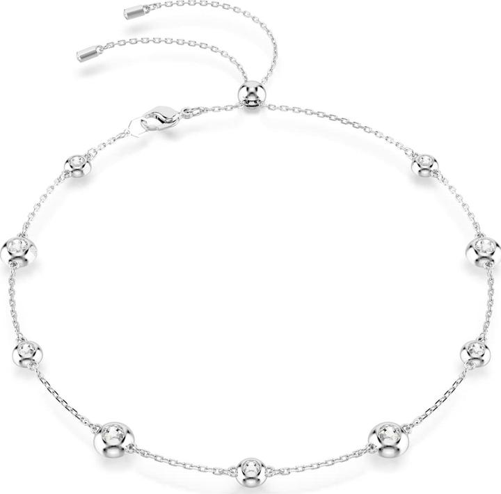 Actual product image Swarovski Una Angelic Halskette Rundschliff Doppelseitige Motive Weiss Rhodiniert (Swarovski Metal)