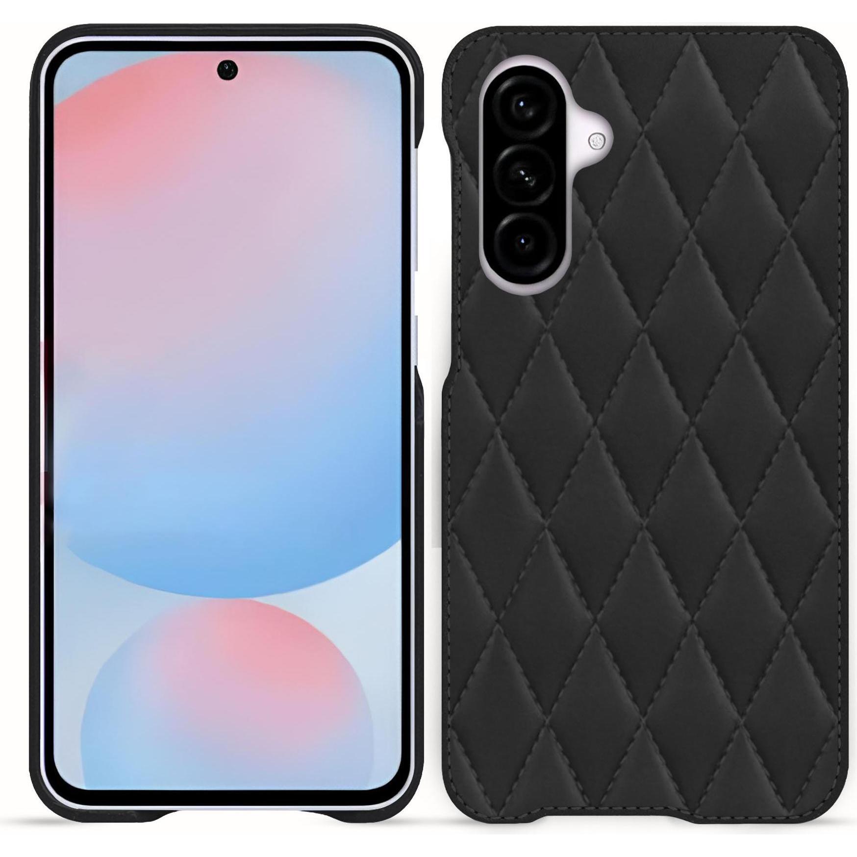 Noreve Lederschutzhülle (Samsung Galaxy A55), Smartphone Hülle, Schwarz