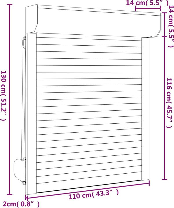 Produktbild vidaXL Rollladen (14 x 130 cm)