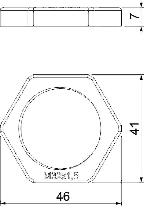 Actual product image OBO Bettermann Locknut M32, PA, black 2049104