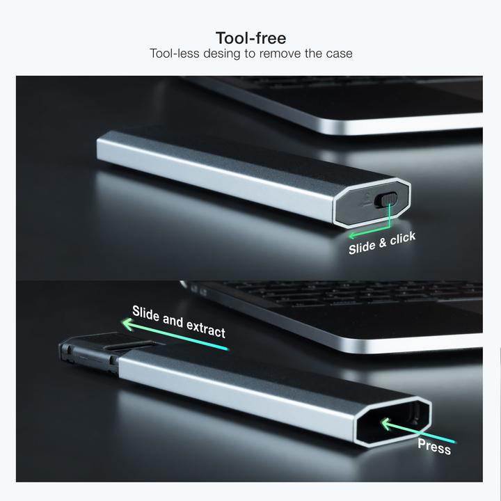 Actual product image Tooq Technology Caja Externa SSD M.2 Ngff/Nvme Gris (M.2)