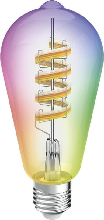 Produktbild Hama Smarte LED-Lampe, Matter, E27, Retro, Filament ST64, RGBW, dimmbar, mit App (E27, 470 lm, 1x)