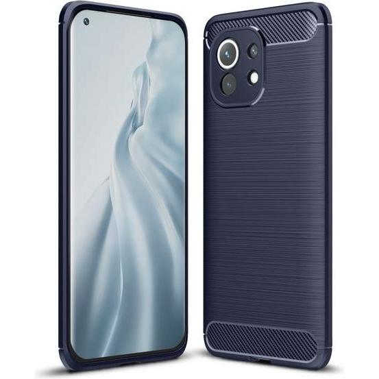 MU Style Carbon Fiber TPU Softcase Series (Xiaomi Mi 11i), Smartphone Hülle, Blau