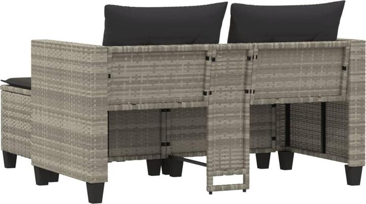 Produktbild vidaXL Gartensofa 2-Sitzer mit Hockern