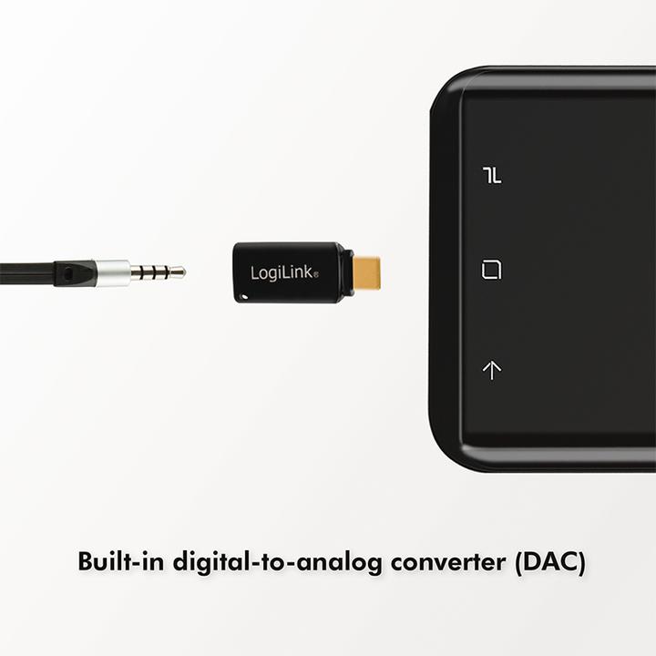 Produktbild LogiLink USB-C zu 3.5 mm (Digital -> Analog)