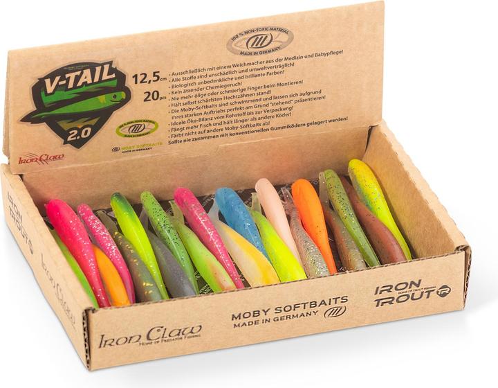 Iron Claw V-Tail 2.0 TG WILD MIX 20 Stück