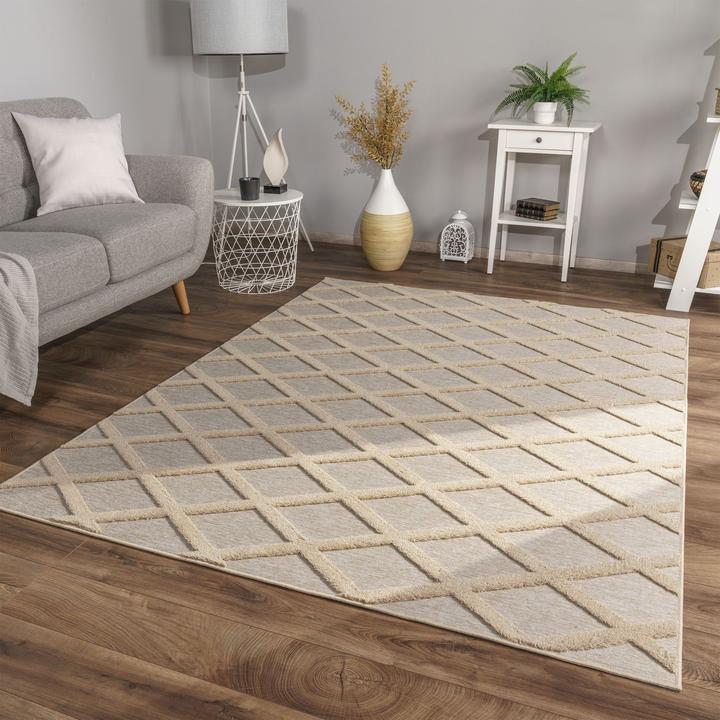 Produktbild TT Home Wohnzimmer Teppich Esszimmer Kurzflor Skandinavisch (150 x 80 cm)