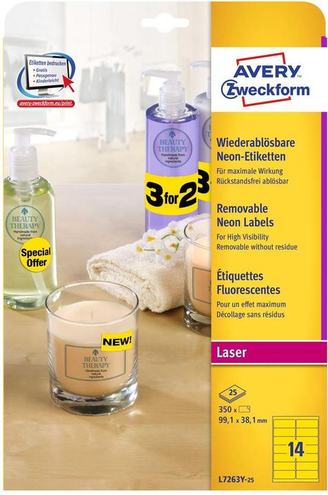 Produktbild Avery Etiketten in Sonderfarben