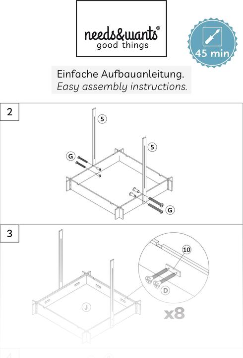 Image du produit Needs&Wants Sandkasten "Sunplaya3" mit Dach und Sitzbänken, Tanne
